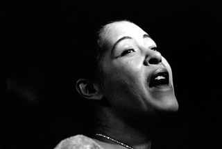 Billie Holiday performing at Sugar Hill. Jerry Dantzic