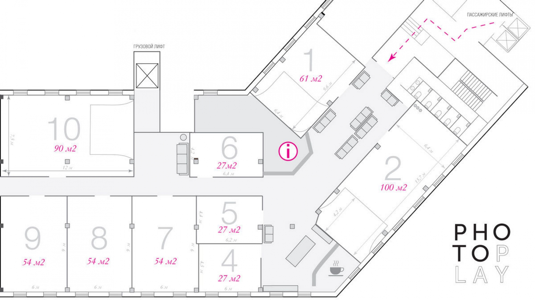 Схема фотостудий PHOTOPLAY